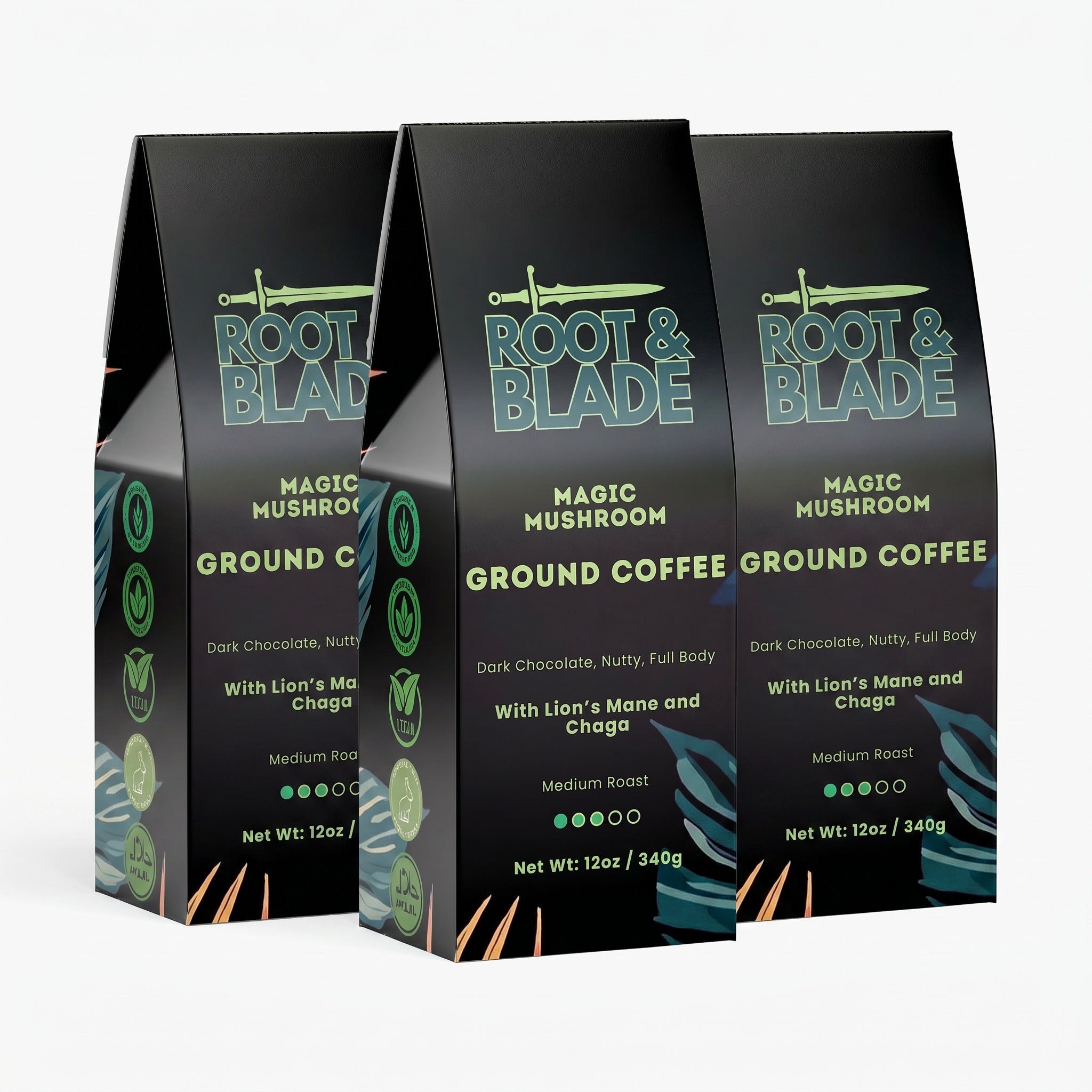 Magic Mushroom Coffee (Medium Roast) (3 Pack)